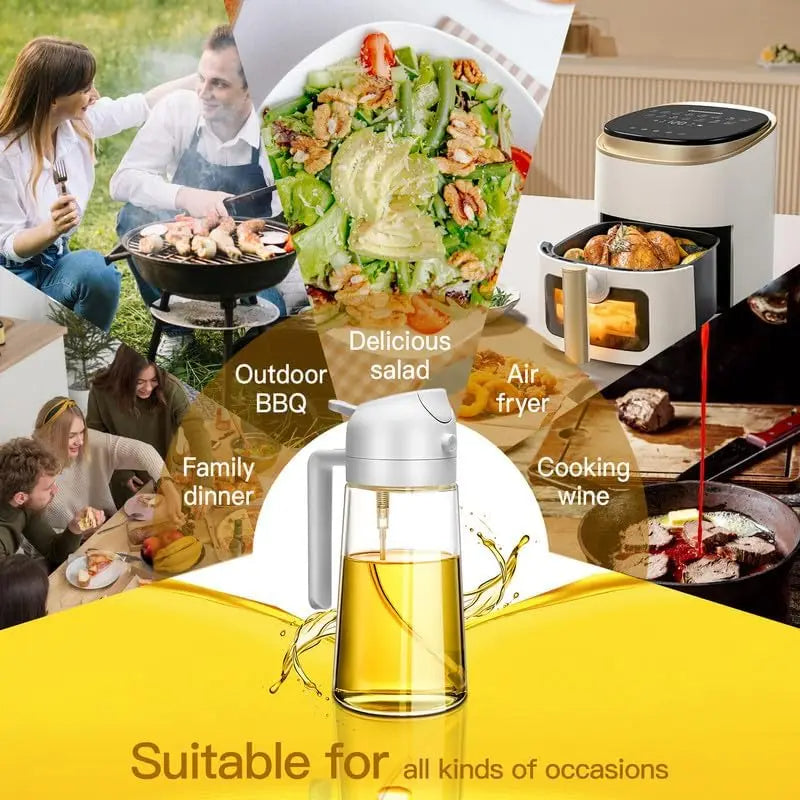 500ml 2 in1 Oil Spray Bottle Kitchen