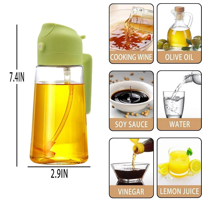 500ml 2 in1 Oil Spray Bottle Kitchen