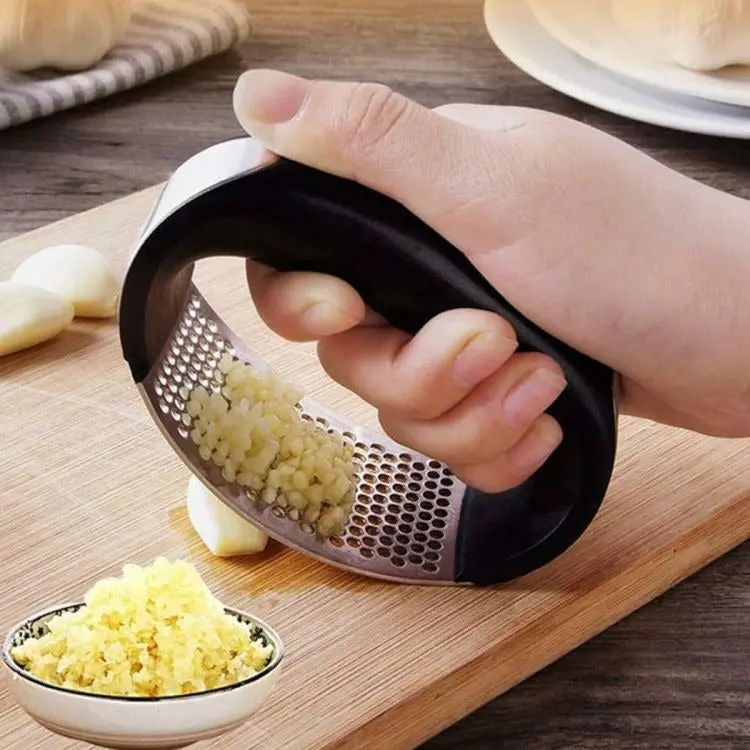 Garlic Press, Manual Garlic Press Rocker with Handle.