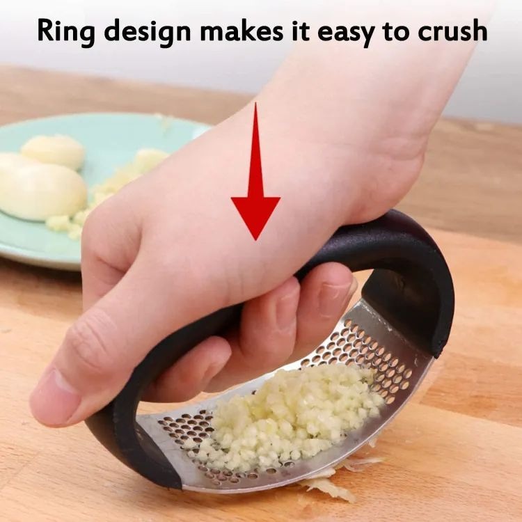 Garlic Press, Manual Garlic Press Rocker with Handle.